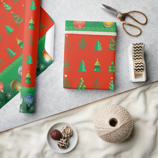 Wintervakantie met cadeautjes met kerstfeestvieren cadeaupapier (Crafts)