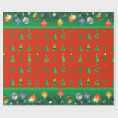 Wintervakantie met cadeautjes met kerstfeestvieren cadeaupapier (Vlak)