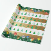 Wintervakantie met cadeautjes met kerstfeestvieren cadeaupapier (Uitgerold)