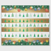 Wintervakantie met cadeautjes met kerstfeestvieren cadeaupapier (Vlak)