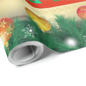Wintervakantie met cadeautjes met kerstfeestvieren cadeaupapier (Rol Hoek)