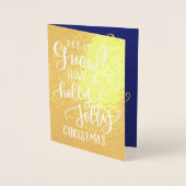 Wintervakantie moderne kalligrafie scriptfoto folie kaarten (Voorkant)