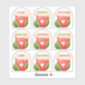Wintervakantie Naam Stickers (Vel)
