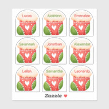Wintervakantie Naam Stickers