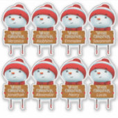 Wintervakantie Naam Stickers (Voorkant)