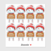 Wintervakantie Naam Stickers (Vel)