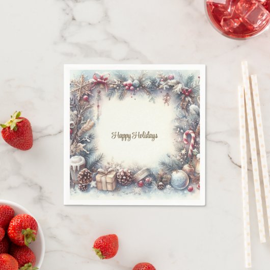 Wintervakantie Papier servet (Insitu)