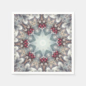 Wintervakantie Papier servet (Voorkant)