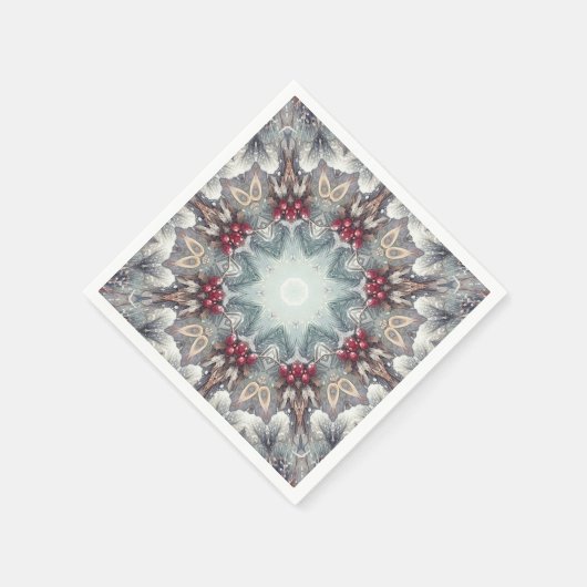 Wintervakantie Papier servet (Hoek)