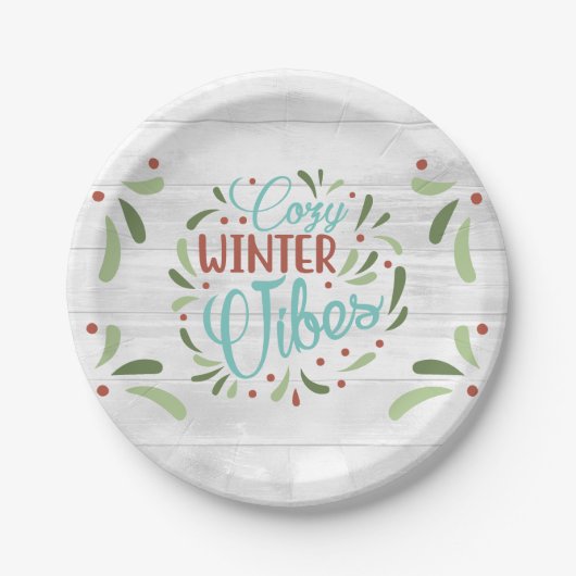 Wintervakantie Papieren Bordje (Voorkant)