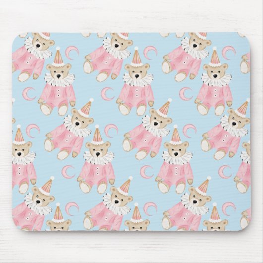 Wintervakantie pastel kinder kerstpatroon muismat (Voorkant)