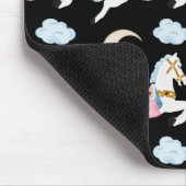 Wintervakantie pastel kinder kerstpatroon muismat (Hoek)