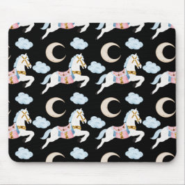 Wintervakantie pastel kinder kerstpatroon muismat