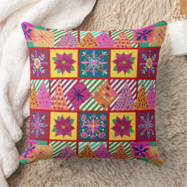 wintervakantie-patchwork kussen