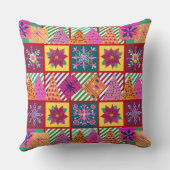 wintervakantie-patchwork kussen (Achterkant)