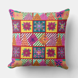 wintervakantie-patchwork kussen