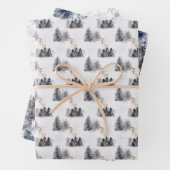 Wintervakantie patroon inpakpapier vel (In situ)