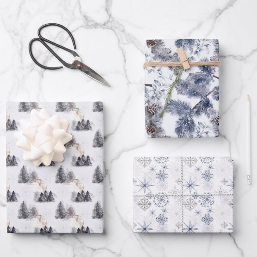 Wintervakantie patroon inpakpapier vel (Voorkant)