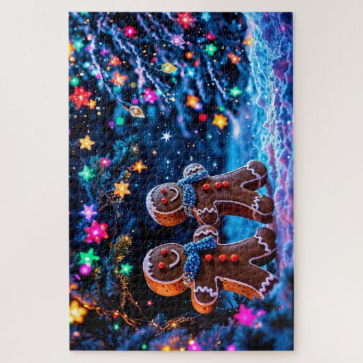 Wintervakantie peperkoek Kerstkunst Legpuzzel (Verticaal)