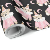 Wintervakantie Roze beren kinder dessin Cadeaupapier (Rol Hoek)