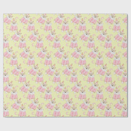 Wintervakantie Roze beren kinder dessin Cadeaupapier