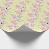 Wintervakantie Roze beren kinder dessin Cadeaupapier (Hoek)