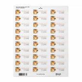 Wintervakantie sinaasappels Kerst retour adres Etiket (Full Sheet)