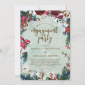 Wintervakantie Snow Engagement Party Uitnodiging (Voorkant)