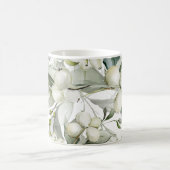 Wintervakantie vertakken groen patroon koffiemok (Center)