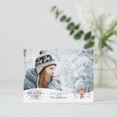 Wintervakantie Warme chocolade weer schattige dekl Feestdagenkaart (Staand voorkant)