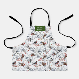 wintervakantie wonderland kinder monogram apron schort