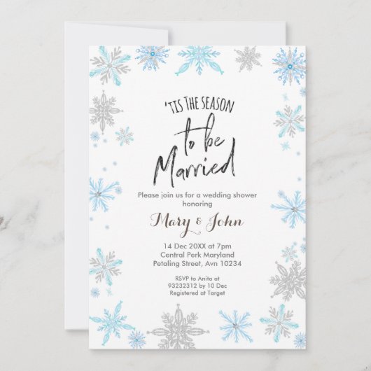 Wintervakantiehuisdouche Kaart (Voorkant)