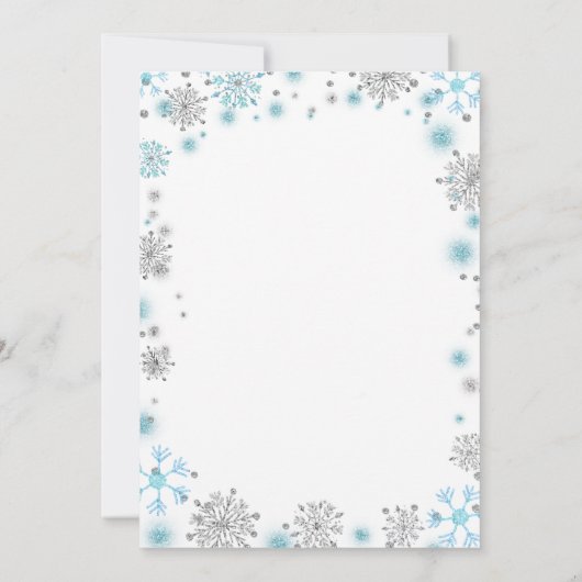 Wintervakantiehuisdouche Kaart (Achterkant)