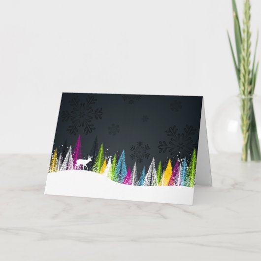 Wintervakantiekaart Feestdagen Kaart (Voorkant)