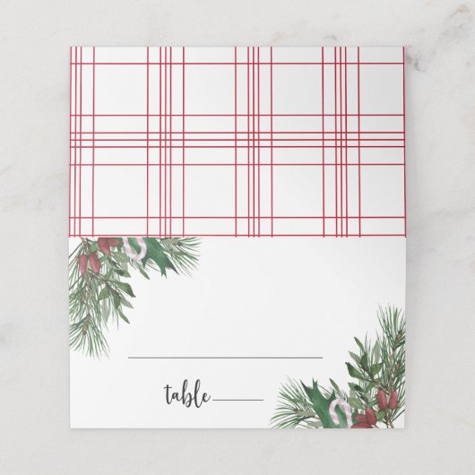 Wintervakantiekaart Plaatskaartje (Buitenkant ongevouwen)