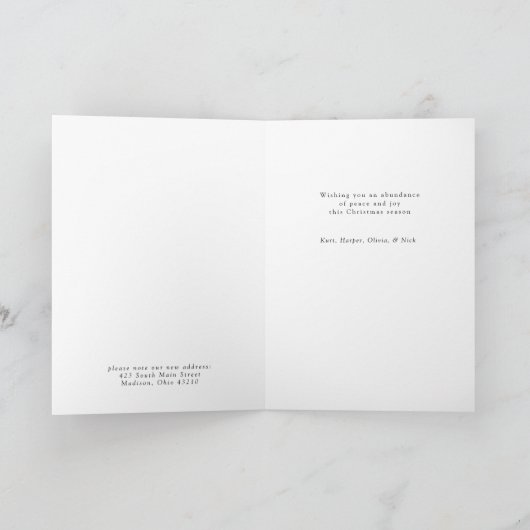  wintervakantiekaartje voor de grote familie feestdagen kaart (Binnen)