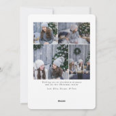  wintervakantiekaartje voor de grote familie feestdagenkaart (Achterkant)