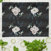 Wintervakantiepatronen rozen theedoek (Gevouwen)