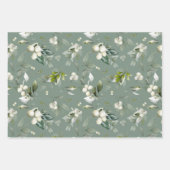 Wintervakantiepatroon groene waterverf heilige inpakpapier vel (Voorkant 3)