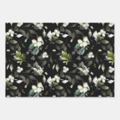 Wintervakantiepatroon groene waterverf heilige inpakpapier vel (Voorkant 2)