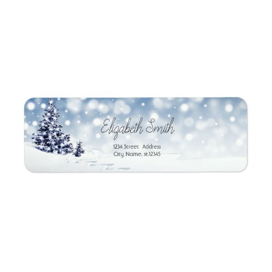 Wintervakantietijd Etiket (Voorkant)