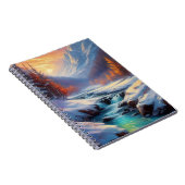 Wintervallei in het ochtendlicht notitieboek (Rechterzijde)