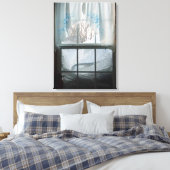 Wintervenster Uitzicht Canvas Afdruk (Insitu (Slaapkamer))