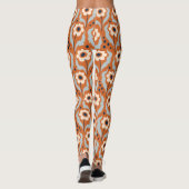 Winterverbrande Sinaasappels eibloemen Leggings (Achterkant)