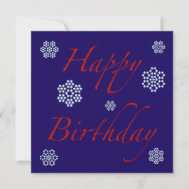 Winterverjaardag sneeuwvlokken kaart