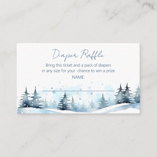 Winterverkeer baby shower informatiekaartje (Voorkant)