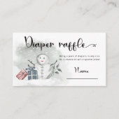 Winterverkeer baby shower informatiekaartje (Voorkant)