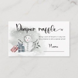 Winterverkeer baby shower informatiekaartje