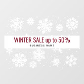 Winterverkoop, grote sneeuwvlokken kerst  raamsticker (Vel)