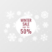 Winterverkoop, sneeuwvlokken grote vensterdekken raamsticker (Vel)